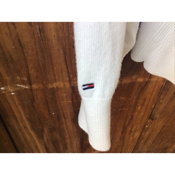 Tommy Hilfiger White Long Sleeve Sweater Men XXL Crew Neck Striped Nautical - Picture 7 of 10
